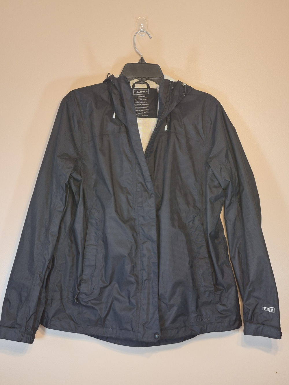 L.L. Bean Misses Black Hooded Utility Jacket
